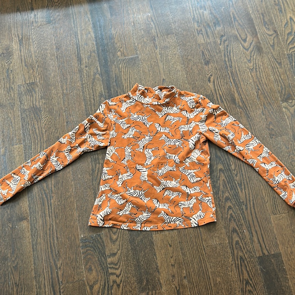 Maeve Mockneck Zebra Top